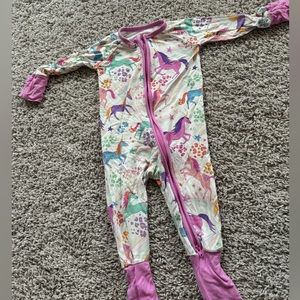 Little sleepies unicorn print 3-6 months